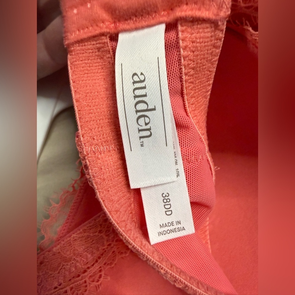NWT Auden Women’s Pink Demi Coverage Bra - Size 38DD - Picture 7 of 8